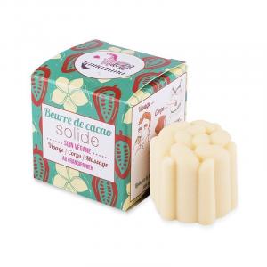 Feste Kakaobutter BIO - plumeria (55 g) - 3 in 1: für Gesicht, Körper und Massage