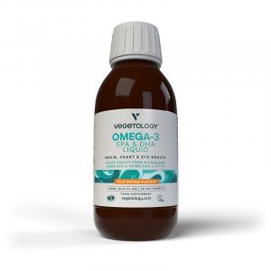 Vegetologie Opti3 Flüssig. Omega-3 EPA und DHA, mit Vitamin D, 150 ml