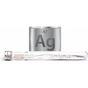 Nano-b Zahnbürste mit Silber durchscheinend - mittel