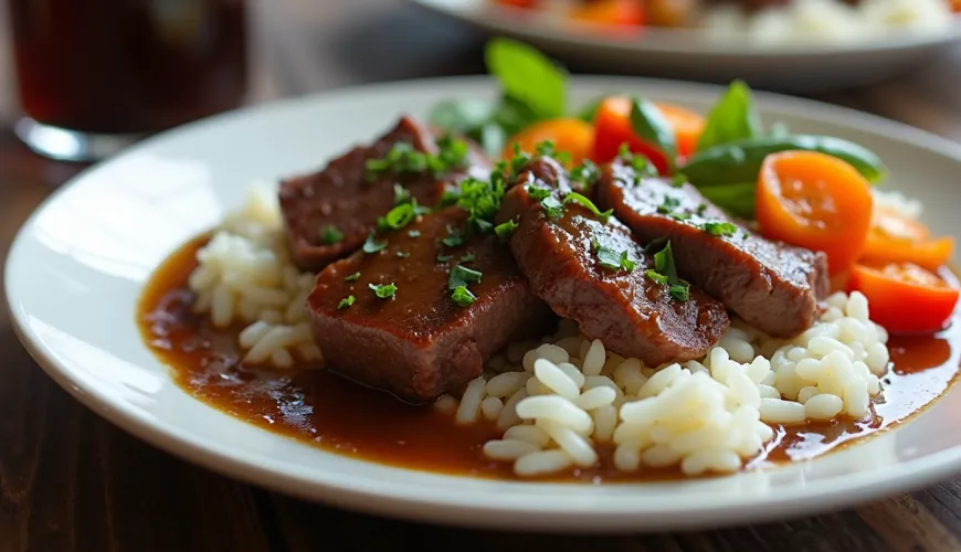 Wie man einen Prager Rinderbraten für das Sonntagsessen mit der Familie zubereitet
