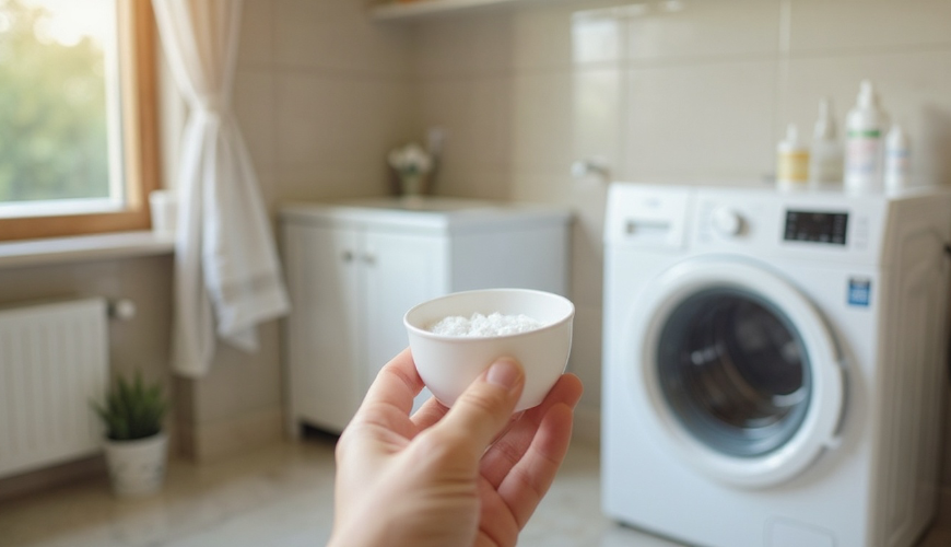 Natriumpercarbonat wird sowohl beim Waschen als auch bei der Reinigung verwendet, da es aktiven Saue